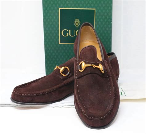 brown gucci loafers ebay|Gucci suede loafers men.